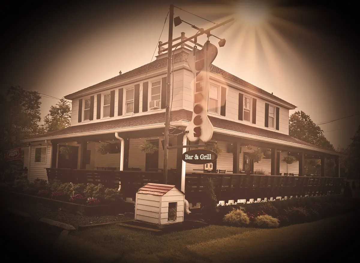 The front porch and entrance to Bulldogs